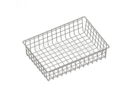 Корзина выдвижная 12х71х35, для неглубокого шкафа шириной 80 см, цвет серебристый металлик