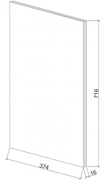 Дверь для шкафа ЛАЙТ 71,6х37,4 см ЛДСП цвет Белый перламутр