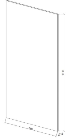 Дверь для пенала ЛАЙТ 131,6х59,6 см ЛДСП цвет Белый перламутр