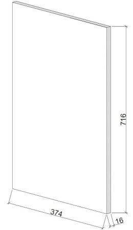 Дверь для шкафа ЛАЙТ 71,6х37,4 см ЛДСП цвет Скандинавское белое дерево