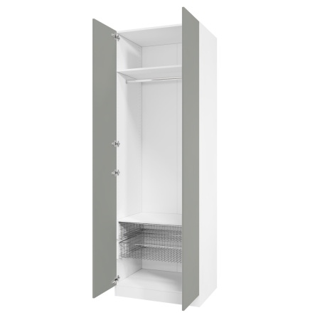 Дверь 230х40 для распашного шкафа шириной 80 см, ЛДСП цвет Шиншилла серая