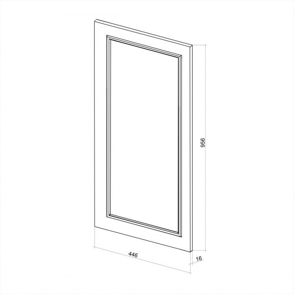 Дверь для навесного шкафа ЛАЙТ 95,6х44,6 см МДФ цвет Крем-брюле