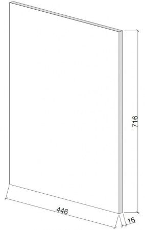 Дверь для шкафа ЛАЙТ 71,6х44,6 см ЛДСП цвет Скандинавское белое дерево