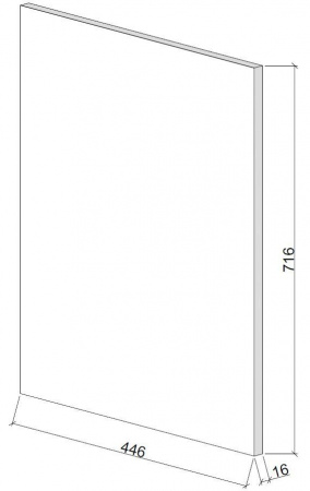 Дверь для встраиваемой посудомоечной машины 45 см 71,6х44,6 см ЛДСП цвет Кашемир