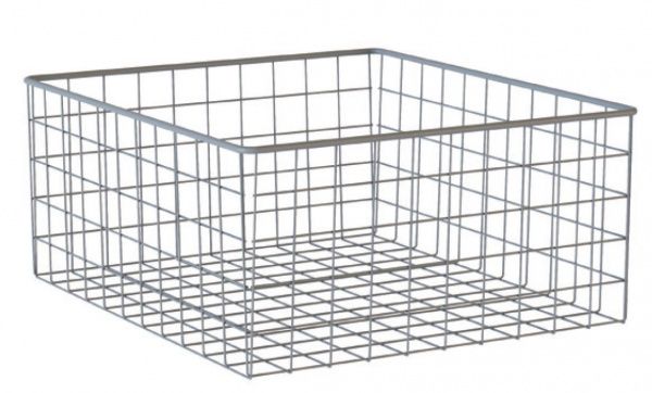Корзина выдвижная 19х50х50, для шкафа шириной 60 см, цвет серебристый металлик