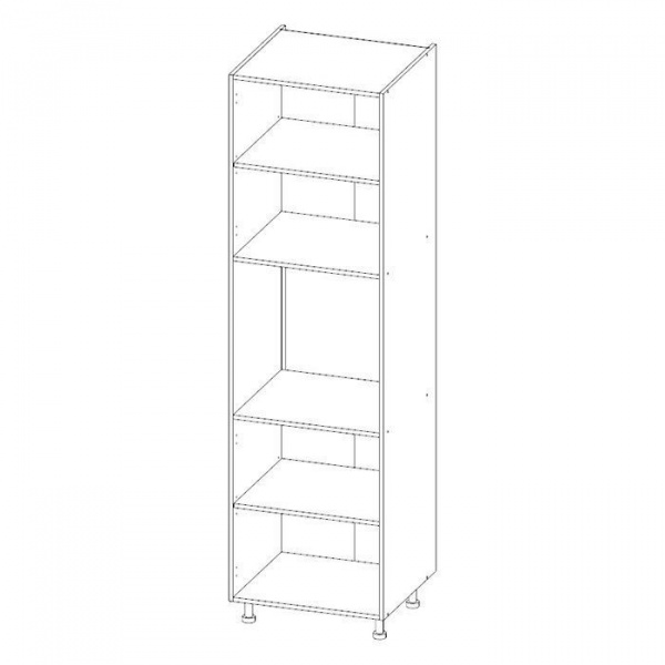 Корпус пенала ЛАЙТ для духового шкафа под две двери ЛДСП белый 204х60х56 см