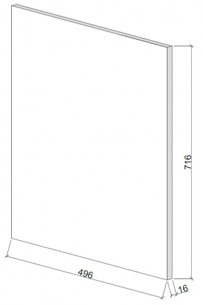 Дверь для шкафа ЛАЙТ 71,6х49,6 см ЛДСП цвет Белый перламутр
