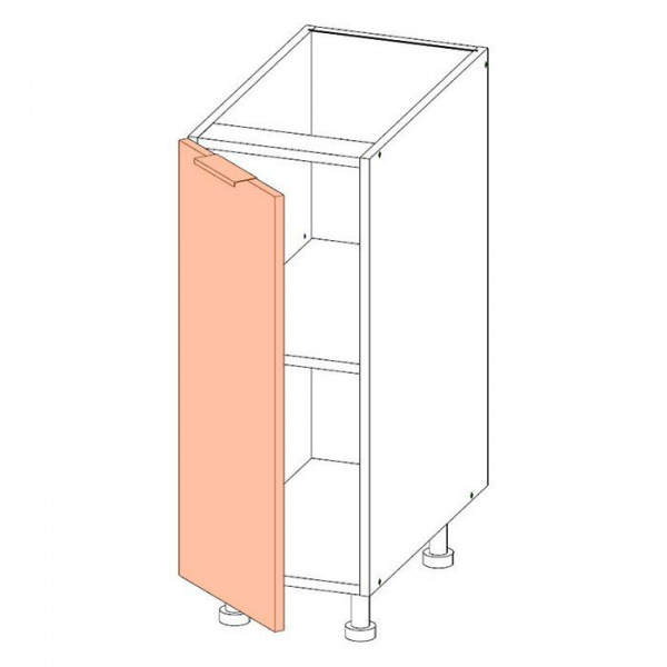 Корпус напольного шкафа ЛАЙТ под одну дверь ЛДСП белый 72х30х53,5 см