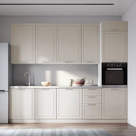 Кухонный гарнитур ЛАЙТ 238x270x60 см МДФ цвет Крем-брюле 10 секций