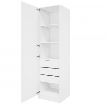 Дверь 210х60 для распашного шкафа шириной 60 см, ЛДСП цвет Белый перламутр