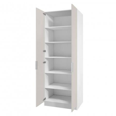 Шкаф 2-дверный распашной ЛАЙТ К3, 220х80х60, ЛДСП, Кашемир, с полками