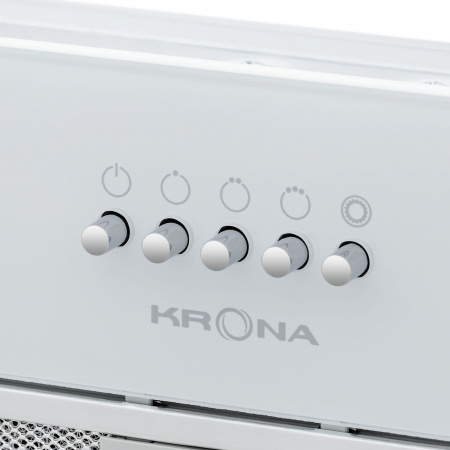 Вытяжка KRONA KATE 600 GLASS WHITE PB K (КА-00005280)