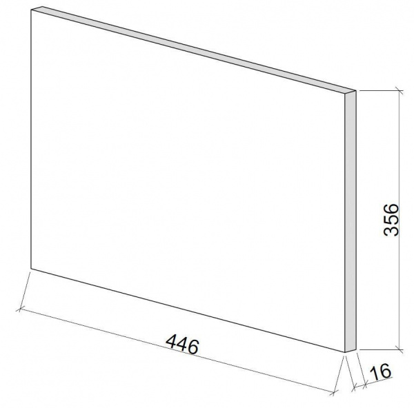 Дверь для ящика ЛАЙТ 35,6х44,6 см ЛДСП цвет Белый перламутр