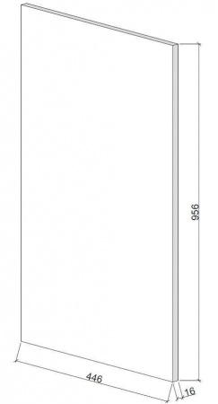 Дверь для навесного шкафа ЛАЙТ 95,6х44,6 см ЛДСП цвет Белый перламутр