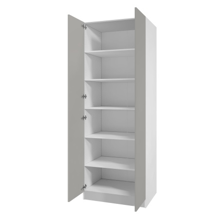 Дверь 210х40 для распашного шкафа шириной 80 см, ЛДСП цвет Шиншилла серая