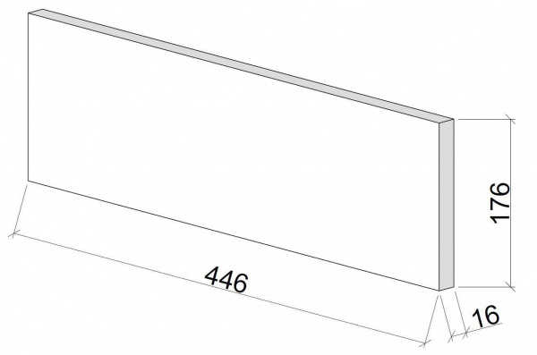 Дверь для ящика ЛАЙТ 17,6х44,6 см ЛДСП цвет Шиншилла серая