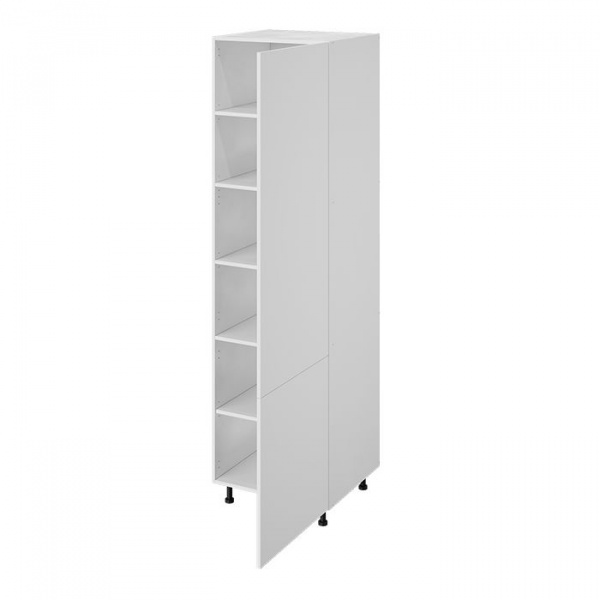 Модуль пенала 204х60х56 см ЛАЙТ Белый перламутр с двумя дверьми для кухни