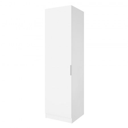 Шкаф 1-дверный ЛАЙТ К1, 220х60х42, ЛДСП, Белый перламутр, с ящиками и полками