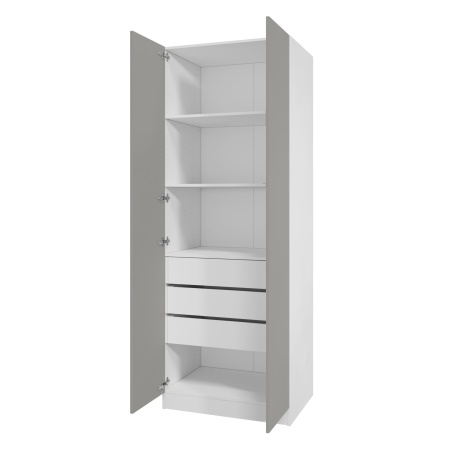 Дверь 210х40 для распашного шкафа шириной 80 см, ЛДСП цвет Шиншилла серая