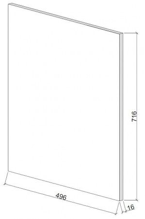Дверь для шкафа ЛАЙТ 71,6х49,6 см ЛДСП цвет Дуб золотой