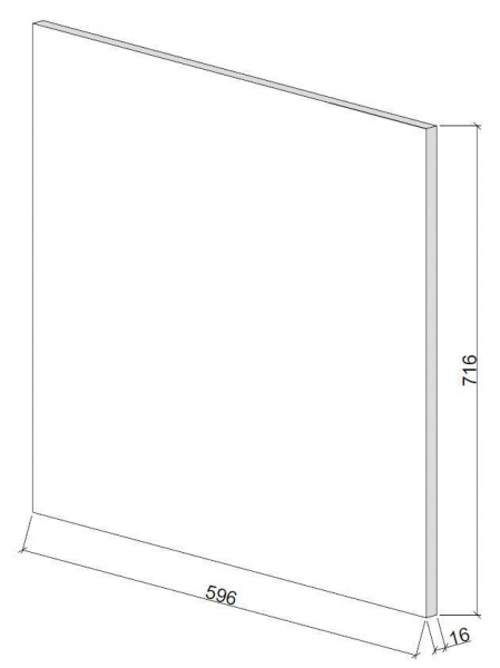 Дверь для шкафа ЛАЙТ 71,6х59,6 см ЛДСП цвет Шиншилла серая