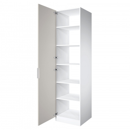 Шкаф 1-дверный ЛАЙТ К3, 220х60х42, ЛДСП, Кашемир, с полками