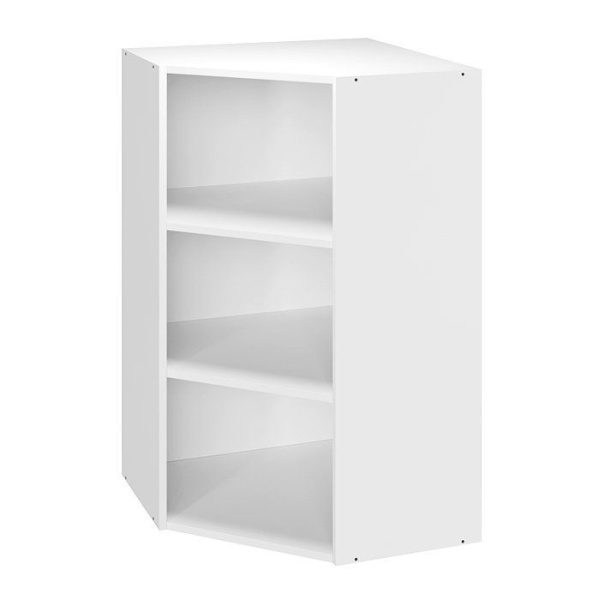 Корпус навесного углового шкафа ЛАЙТ под одну  дверь ЛДСП белый 96х60х60 см