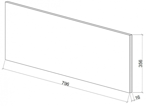 Дверь для ящика ЛАЙТ  35,6х79,6 см ЛДСП цвет Белый перламутр