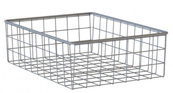 Корзина выдвижная 12х50х50, для шкафа шириной 60 см, цвет серебристый металлик