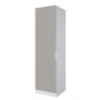 Шкаф 1-дверный ЛАЙТ К1, 240х60х60, ЛДСП, Шиншилла серая, с ящиками и полками