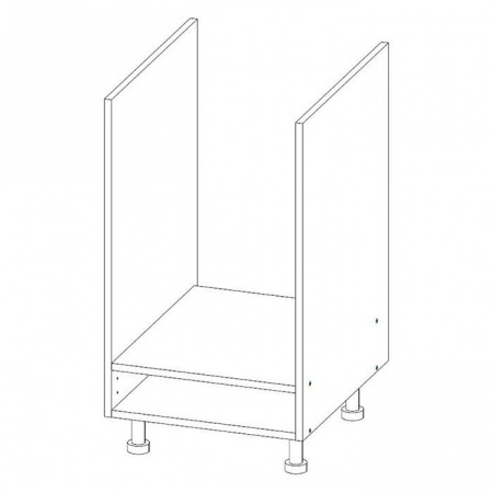 Корпус напольного шкафа ЛАЙТ для духового шкафа 45 см ЛДСП белый 72х45х53,5 см