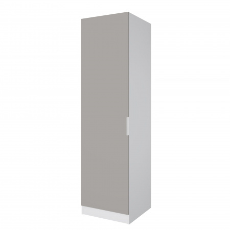 Шкаф 1-дверный ЛАЙТ К1, 220х60х60, ЛДСП, Шиншилла серая, с ящиками и полками