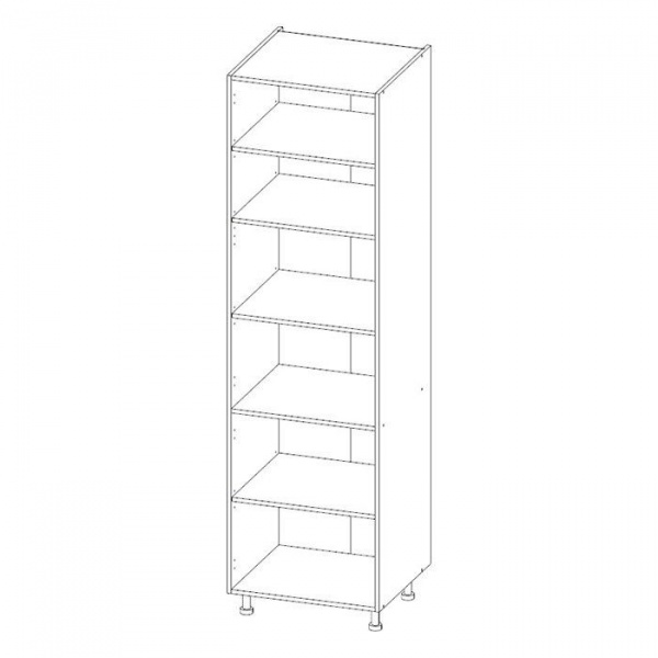 Корпус пенала ЛАЙТ под две двери ЛДСП белый 204х60х56 см