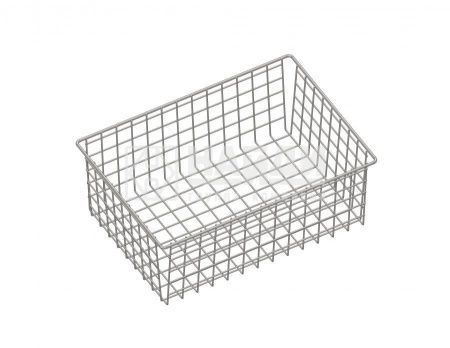 Корзина выдвижная 19х71х35 с доборами, для неглубокого шкафа шириной 80 см, серебристый металлик