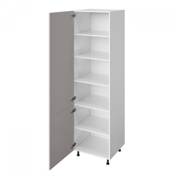 Модуль пенала 204х60х56 см ЛАЙТ Шиншилла серая с двумя дверьми для кухни