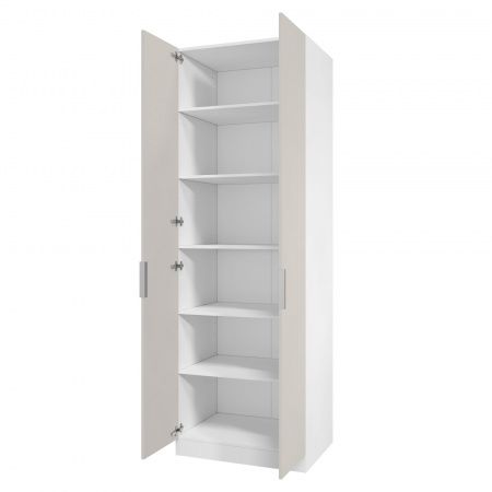 Шкаф 2-дверный распашной ЛАЙТ К3, 240х80х60, ЛДСП, Кашемир, с полками