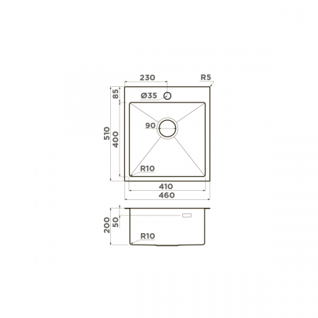 Мойка OMOIKIRI Akisame 46-LG (4973081) (Комплект выпуска арт. 4956473)
